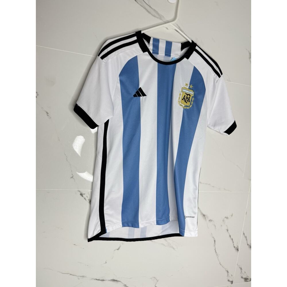 Adidas Argentina Jersey World Cup 2022 Home Men's Authentic Soccer EUC